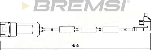 Bremsi WI0510 - Сигналізатор, знос гальмівних колодок autocars.com.ua