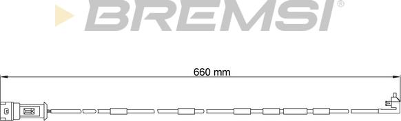 Bremsi WI0518 - Сигналізатор, знос гальмівних колодок autocars.com.ua