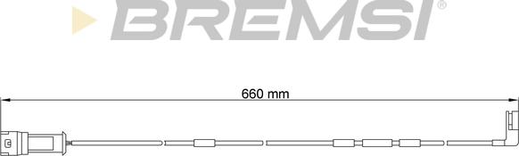 Bremsi WI0522 - Сигнализатор, износ тормозных колодок autodnr.net