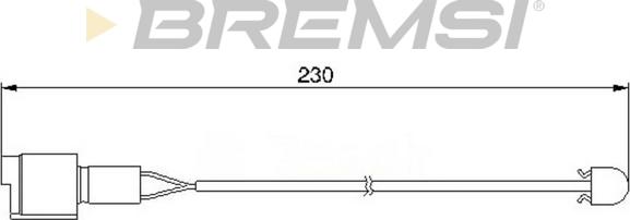 Bremsi WI0526 - Сигнализатор, износ тормозных колодок autodnr.net