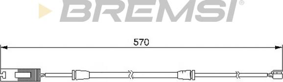 Bremsi WI0530 - Сигнализатор, износ тормозных колодок autodnr.net