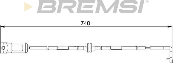 Bremsi WI0532 - Сигнализатор, износ тормозных колодок autodnr.net