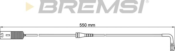 Bremsi WI0534 - Сигналізатор, знос гальмівних колодок autocars.com.ua