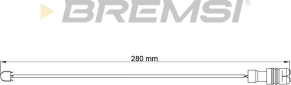 Bremsi WI0542 - Сигнализатор, износ тормозных колодок autodnr.net