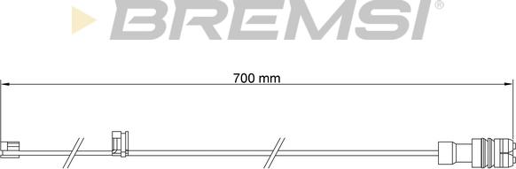 Bremsi WI0546 - Сигнализатор, износ тормозных колодок autodnr.net