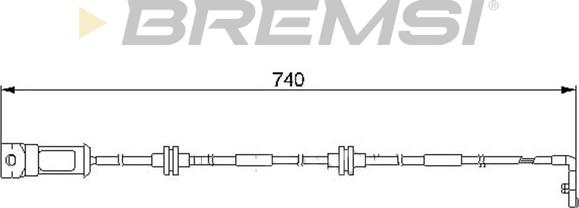 Bremsi WI0557 - Сигналізатор, знос гальмівних колодок autocars.com.ua