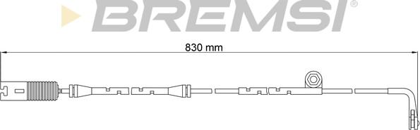 Bremsi WI0566 - Сигналізатор, знос гальмівних колодок autocars.com.ua