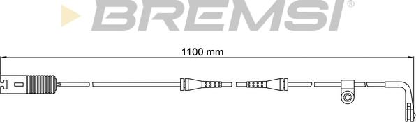 Bremsi WI0578 - Сигналізатор, знос гальмівних колодок autocars.com.ua