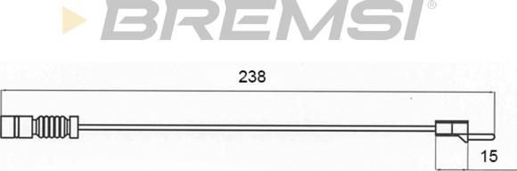 Bremsi WI0579 - Сигнализатор, износ тормозных колодок autodnr.net