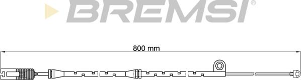 Bremsi WI0584 - Сигналізатор, знос гальмівних колодок autocars.com.ua