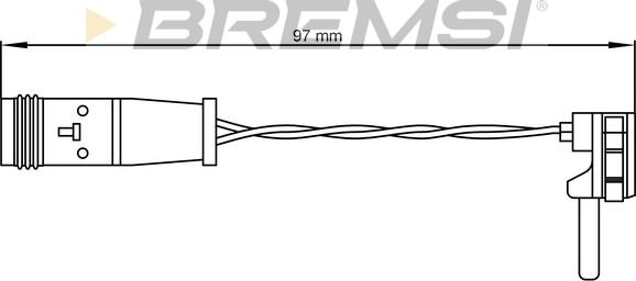Bremsi WI0590 - Сигнализатор, износ тормозных колодок autodnr.net