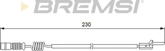 Bremsi WI0596 - Сигнализатор, износ тормозных колодок autodnr.net