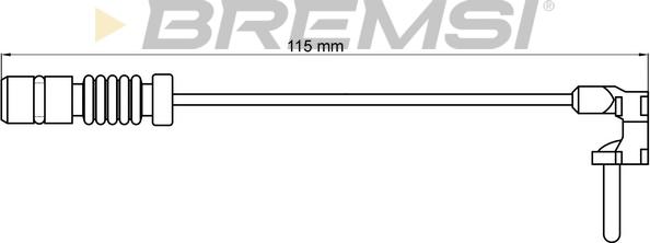 Bremsi WI0597 - Сигнализатор, износ тормозных колодок autodnr.net