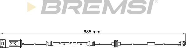 Bremsi WI0604 - Сигнализатор, износ тормозных колодок autodnr.net