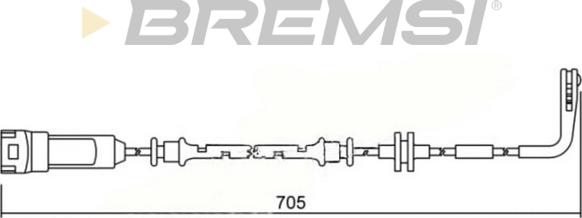 Bremsi WI0605 - Сигналізатор, знос гальмівних колодок autocars.com.ua