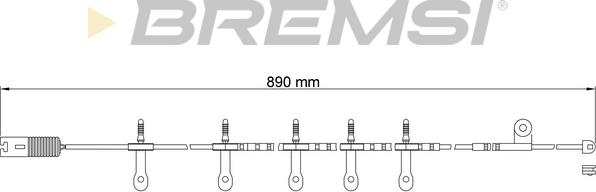 Bremsi WI0606 - Сигналізатор, знос гальмівних колодок autocars.com.ua