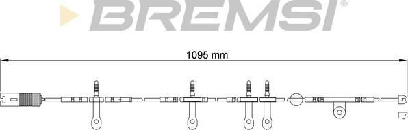 Bremsi WI0607 - Сигналізатор, знос гальмівних колодок autocars.com.ua