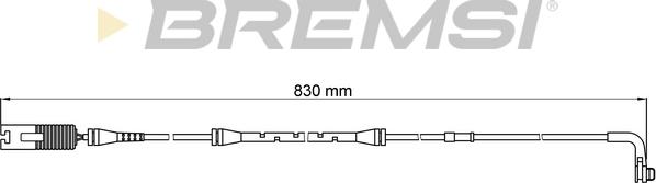 Bremsi WI0608 - Сигналізатор, знос гальмівних колодок autocars.com.ua