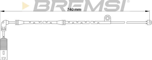 Bremsi WI0610 - Сигналізатор, знос гальмівних колодок autocars.com.ua