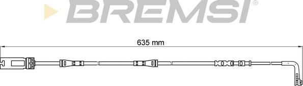 Bremsi WI0612 - Сигналізатор, знос гальмівних колодок autocars.com.ua