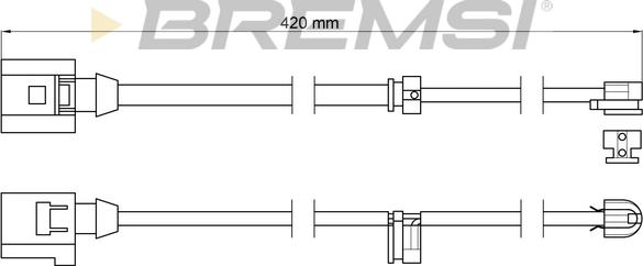 Bremsi WI0614 - Сигналізатор, знос гальмівних колодок autocars.com.ua