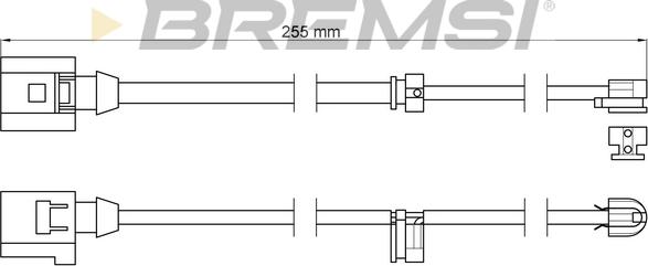 Bremsi WI0615 - Сигналізатор, знос гальмівних колодок autocars.com.ua