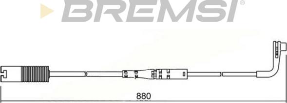 Bremsi WI0617 - Сигналізатор, знос гальмівних колодок autocars.com.ua