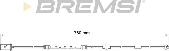Bremsi WI0618 - Сигналізатор, знос гальмівних колодок autocars.com.ua