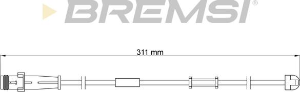 Bremsi WI0619 - Сигналізатор, знос гальмівних колодок autocars.com.ua