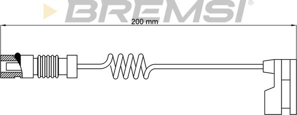 Bremsi WI0620 - Сигнализатор, износ тормозных колодок autodnr.net