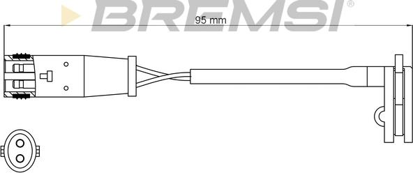 Bremsi WI0625 - Сигнализатор, износ тормозных колодок autodnr.net