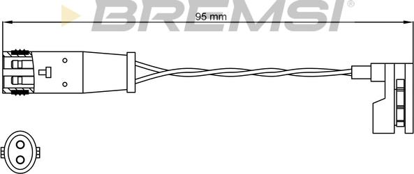 Bremsi WI0627 - Сигналізатор, знос гальмівних колодок autocars.com.ua