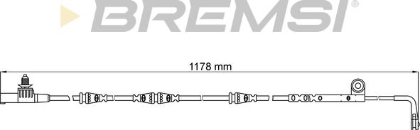 Bremsi WI0629 - Сигналізатор, знос гальмівних колодок autocars.com.ua