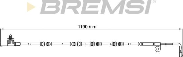 Bremsi WI0630 - Сигналізатор, знос гальмівних колодок autocars.com.ua