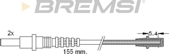 Bremsi WI0633 - Сигнализатор, износ тормозных колодок autodnr.net