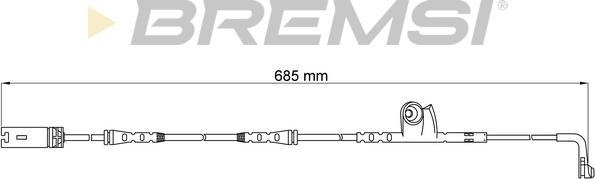 Bremsi WI0637 - Сигналізатор, знос гальмівних колодок autocars.com.ua