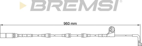 Bremsi WI0640 - Сигналізатор, знос гальмівних колодок autocars.com.ua