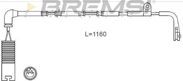 Bremsi WI0644 - Сигналізатор, знос гальмівних колодок autocars.com.ua