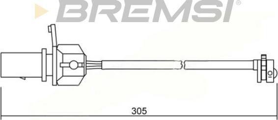 Bremsi WI0647 - Сигналізатор, знос гальмівних колодок autocars.com.ua