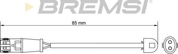 Bremsi WI0653 - Датчик гальмівних колодок Sprinter-Crafter 06- зад. 2 конт autocars.com.ua