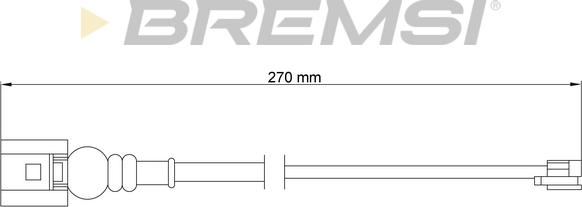 Bremsi WI0665 - Сигналізатор, знос гальмівних колодок autocars.com.ua