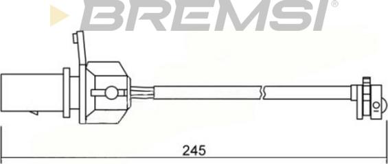 Bremsi WI0666 - Сигналізатор, знос гальмівних колодок autocars.com.ua