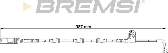 Bremsi WI0670 - Сигналізатор, знос гальмівних колодок autocars.com.ua