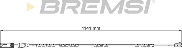 Bremsi WI0678 - Сигналізатор, знос гальмівних колодок autocars.com.ua