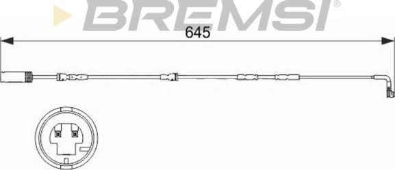 Bremsi WI0681 - Сигнализатор, износ тормозных колодок autodnr.net