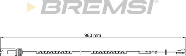 Bremsi WI0699 - Сигналізатор, знос гальмівних колодок autocars.com.ua