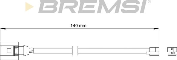 Bremsi WI0703 - Сигналізатор, знос гальмівних колодок autocars.com.ua