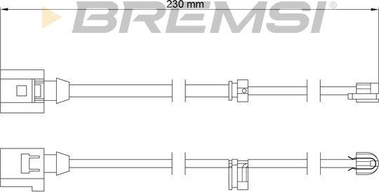 Bremsi WI0709 - Сигналізатор, знос гальмівних колодок autocars.com.ua