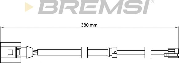 Bremsi WI0712 - Сигналізатор, знос гальмівних колодок autocars.com.ua