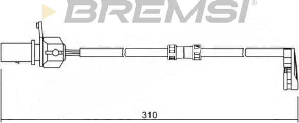 Bremsi WI0727 - Сигналізатор, знос гальмівних колодок autocars.com.ua